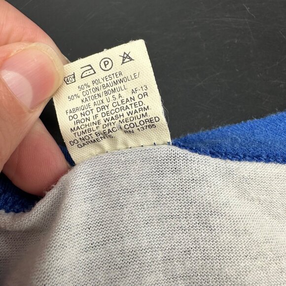 Vintage 1980s Special Olympics T Shirt Large Screen Stars USA Blue Yellow Angels - Picture 5 of 11